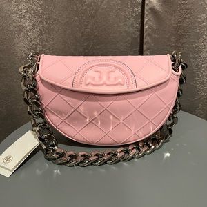 Brand New Mini Fleming Soft Crescent Shoulder Bag